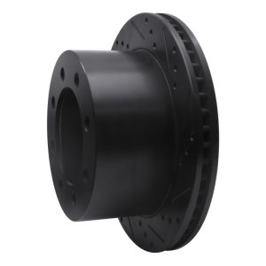 Dodge Ram 4000 Brake Rotor (1) - Rear Right - R1 Concepts - Drilled & Slotted - Black - `00-`02